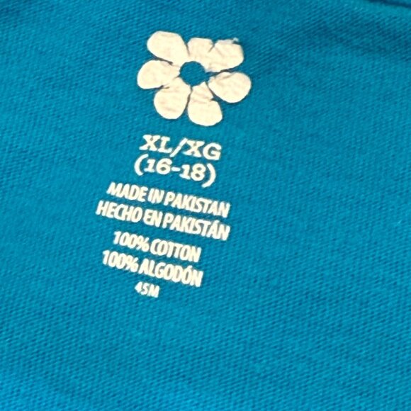 Blue Graphic T-Shirt Good Moms Have Messy Kitchens Laundry Piles Happy Kids XL - Picture 4 of 4